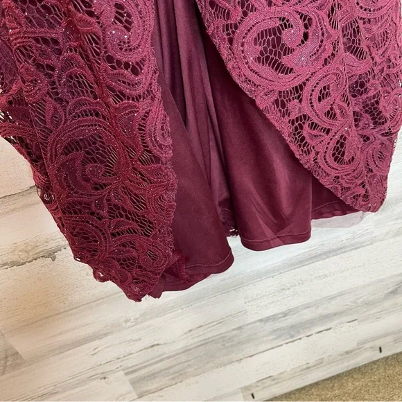 Torrid Plus Size 20 Mini Halter Burgundy Dress Skater - Picture 6 of 12